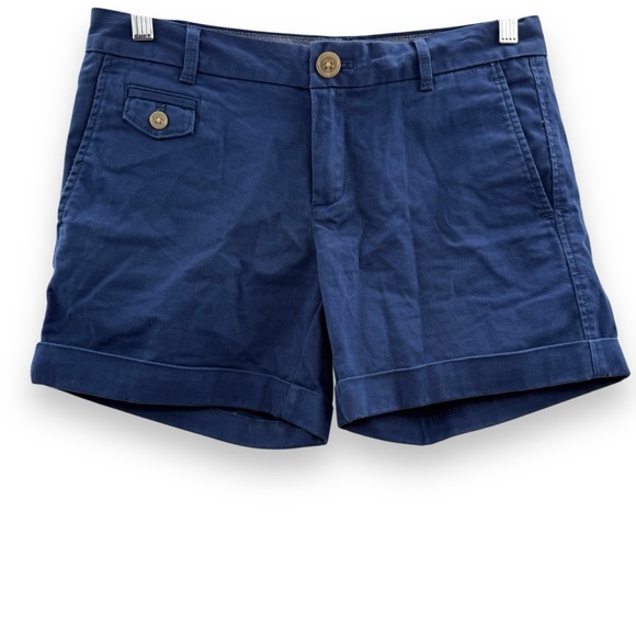 Banana Republic We Roll Up Mid Rise Shorts in Comet Blue Sz‎ 0 - Picture 1 of 9
